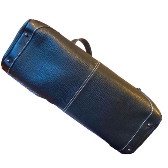 Vintage Tod’s Black Pebbled Leather Baquette Bag New - Picture 4 of 15